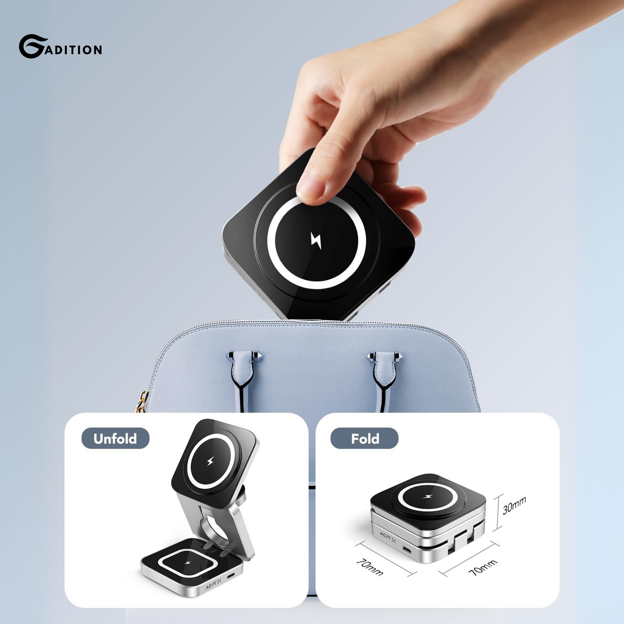 MagFold 3-in-1 Wireless foldable Charger