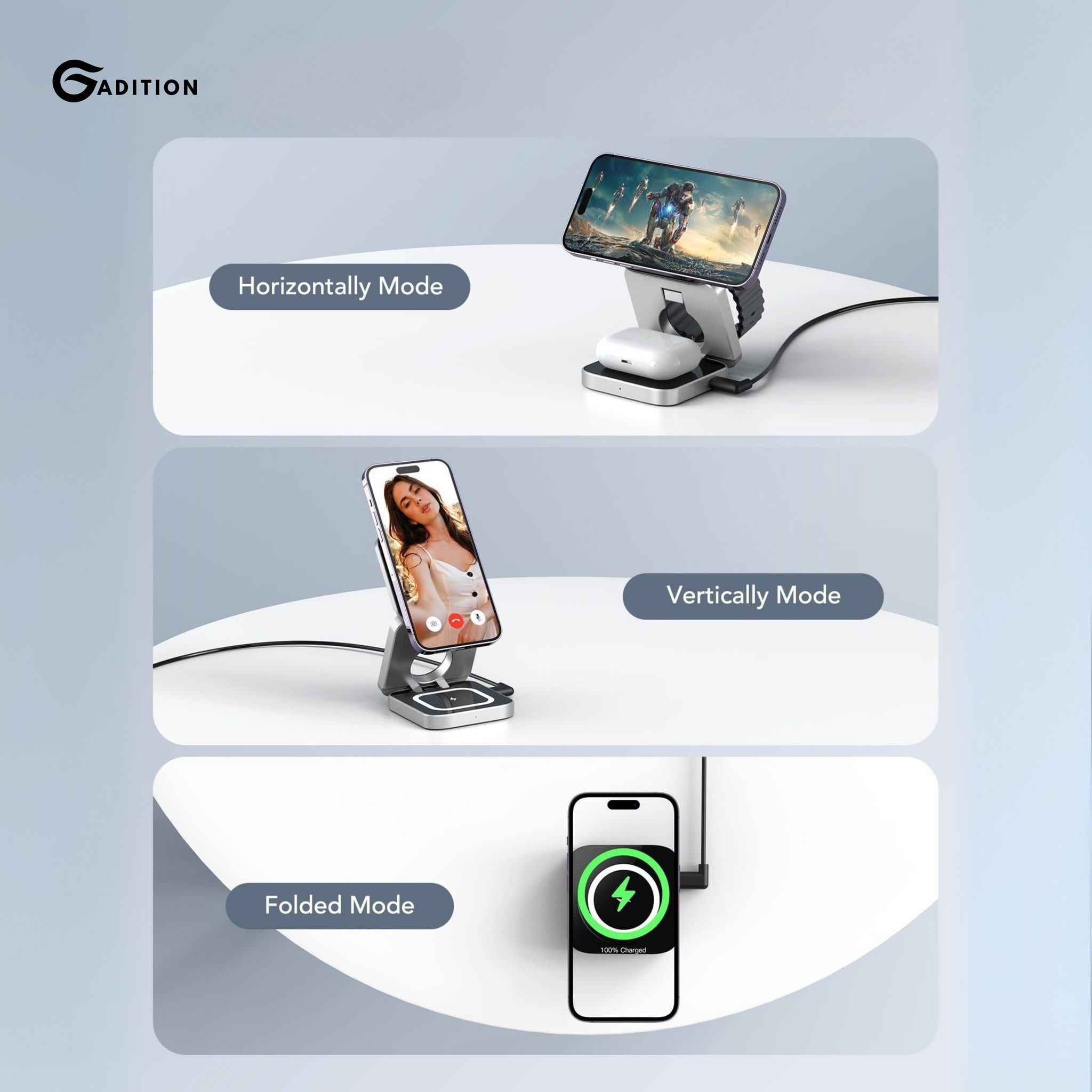 MagFold 3-in-1 Wireless foldable Charger
